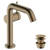 Image de hansgrohe Tecturis S Fine - Mitigeur de lavabo avec vidage Push-Open, économie d'énergie (CoolStart), Robinet salle de bain, hauteur sous bec 151mm, économie d'eau (EcoSmart+), Bronze brossé, 73340140
