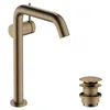 Image de hansgrohe Tecturis S Fine - Mitigeur de lavabo avec vidage Push-Open, économie d'énergie (CoolStart), Robinet salle de bain, hauteur sous bec 230mm, économie d'eau (EcoSmart+), Bronze brossé, 73370140