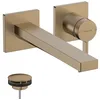 Image de hansgrohe Tecturis E - Mitigeur lavabo encastré avec garniture de vidage, Robinet de salle de bain avec longueur sous bec 22,5 cm, économie d'eau (EcoSmart+), Bronze brossé, 73051140