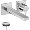 Image de hansgrohe Tecturis E - Mitigeur lavabo encastré avec garniture de vidage, Robinet de salle de bain avec longueur sous bec 22,5 cm, économie d'eau (EcoSmart+), Chromé, 73051000