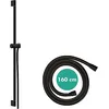 Image de hansgrohe Unica Pulsify S - Barre de douche 90cm avec flexible de douche 160 cm Isiflex et support de douche, Noir mat, 24401670