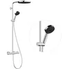 Image de hansgrohe Pulsify S Puro 24237000 Système de douche économe en eau avec thermostat, pommeau de douche effet pluie (260 mm), douchette à main, flexible de douche, barre de douche et douche de tête