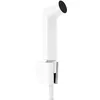 Image de hansgrohe Bidette 29238700 Douchette S avec 1 type de jet économe en eau (EcoSmart), support de douche et flexible de douche de 1,25 m, sans vanne d'arrêt intégrée, blanc mat