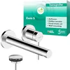Image de hansgrohe Zesis S - Mitigeur lavabo encastré avec garniture de vidage, Robinet de salle de bain avec longueur sous bec 19.4 cm, économie d'eau (EcoSmart+), Chromé, 74750000