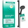 Image de hansgrohe Raindance Alive Select S - Set de douche avec pommeau de douche économie d´eau (EcoSmart, 3 types de jets), tuyau de douche (1,25 m) et barre de douche (0,65 m), Noir mat, 24600670