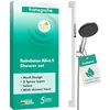 Image de hansgrohe Raindance Alive Select S - Set de douche avec pommeau de douche économie d´eau (EcoSmart, 3 types de jets), tuyau de douche (1,25 m) et barre de douche (0,65 m), Chromé, 24600000