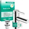 Image de hansgrohe Zesis S - Mitigeur de lavabo avec vidage Push-Open, économie d'énergie (CoolStart), Robinet de salle de bain avec hauteur sous bec 74 mm, économie d'eau (EcoSmart+), Chromé, 74715000
