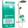 Image de hansgrohe Raindance Alive S Puro - Colonne de douche économie d'eau (EcoSmart) avec mitigeur thermostatique, douche pluie, douchette, support, tuyau, barre et tête de douche, Bronze brossé, 24593140