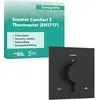 Image de hansgrohe Ecostat Comfort E - Mitigeur de douche thermostatique incl. combinaison de sécurité, Robinet de douche encastré avec arrêt de sécurité (SafetyStop) à 40°C, 2 sorties, Noir mat, 33716670