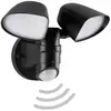 Image de Telefunken 304605TF 304605TF LED-buitenlamp met bewegingsmelder (wand) Energielabel: F (A - G) LED LED 20 W Zwart