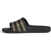 Image de adidas Adilette Aqua Slides Mixte Tongues, Core Black/Gold Met./Core Black, 39 EU