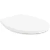 Image de Villeroy & Boch O.novo Abattant de WC avec charnières en acier inoxydable, siège de toilette en Duroplast incassable, pièce de rechange originale Semi Wrap Over, ovale, blanc alpin brillant