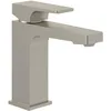 Image de Villeroy & Boch Architectura Square Robinet de lavabo sans bonde avec cartouche en céramique, robinet de lavabo, économiseur d'eau, hauteur du bec 113 mm, carré, nickel brossé mat