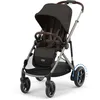 Image de CYBEX Poussette Gold e-GAZELLE S, de la naissance à environ 4 ans, max. 22 kg (mode simple) / 2x 22 kg (mode duo), système tout-en-1 avec propulsion électrique et 20+ configurations, brun chocolat