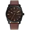 Image de Fossil Machine montre pour homme, mouvement à quartz, avec bracelet en acier inoxydable ou en cuir