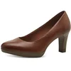 Image de Tamaris Escarpins en cuir pour femme, Marron cognac, 36 EU