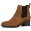 Image de Tamaris Bottines Chelsea pour femme, semelle intérieure en touchit, Marron Cognac Suede, 37 EU