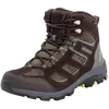 Image de Jack Wolfskin Vojo 3 Texapore Mid M Homme Chaussure de trail Mid-Top, Marron foncé, vert citron 2023, 40.5 EU