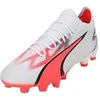 Image de PUMA Chaussures de football Ultra Match Fg/Ag WN pour femme, Puma White PUMA Orchidée de feu noire, 36 EU