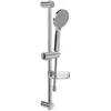 Image de Garniture pour douche Villeroy & Boch Universal Showers, ensemble de douche avec support de douchette réglable et douchette à main avec 3 jets, système de douche avec pomme de douche ronde, chrome