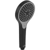 Image de Villeroy & Boch Verve Showers Pommeau de douche rond à 3 types de jet avec clapet anti-retour intégré, facile à nettoyer, noir mat