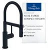 Image de Villeroy & Boch Steel Expert Compact Window Robinet de cuisine, haute pression, avec montage sur fenêtre, robinet d'évier, économiseur d'eau, hauteur du bec 147 mm, noir mat