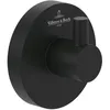 Image de Villeroy & Boch Elements Tender Crochet porte-serviettes pour montage mural, crochet mural en zinc, accessoire de salle de bain, rond, 54 x 32 x 54 mm, noir mat