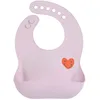 Image de LÄSSIG Bébé Bavoir En Silicone Set Bavoir Pour Jeunes Enfants Avec Bac De Récupération Lavable Au Lave-Vaisselle/Happy Rascals Heart