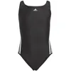 Image de adidas Fille 3-Stripes Swimsuit, Black/White, 9-10 Years