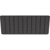 Image de Duravit Pommeau de douche universel en acier inoxydable avec type de jet Rain, robinet de douche carré (Ø 300 mm), pommeau de douche d'angle réglable, douche à effet pluie, noir mat