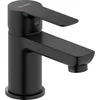 Image de Duravit D-Code Robinet de lavabo Taille S (hauteur du bec 125 mm) Robinet de lavabo à économie d'énergie (FreshStart), robinet économiseur d'eau Salle de bain (MinusFlow), noir mat