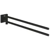 Image de GROHE Start Cube 409762430 Porte-serviettes à double bras (44 cm de long, orientable, avec fixation dissimulée, à percer, avec vis et chevilles, surface durable), carré, noir
