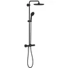 Image de GROHE QuickFix Vitalio Start System 250 Colonne de Douche avec Mitigeur Thermostatique, Douche de Tête Ronde 25cm 1 Jet, Douchette Ronde 11cm 2 jets, Flexible 1,75m, Economie d'Eau, Noir Mat, 266782431