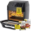 Image de Rachs KOCHWERK Friteuse numérique à air chaud, 12 l, avec kit d'accessoires XXL, four, grill et friteuse avec fenêtre de visualisation et écran tactile, sans huile, 10 programmes et fonction minuterie