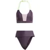 Image de adidas Femme Sportswear Colorblock Bikini, Aurora Black/Preloved Fig, XS