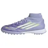 Image de adidas Femme F50 SPARKFUSION LEAGUE W Mid Turf Football Boots, Violet Tone/Lucid Lemon/Purple Rush, 42 EU