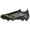 Image de adidas Mixte F50 LEAGUE Laceless Firm Ground Football Boots, Core Black/Iron Metallic/Lucid Lemon, 46 EU