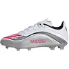 Image de adidas Mixte enfant F50 MESSI LEAGUE Firm Ground/Multi Ground Football Boots Kids, Cloud White/Lucid Red/Silver Metallic, 35 1/2 EU