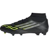 Image de adidas Mixte F50 LEAGUE Mid Firm Ground/Multi Ground Football Boots, Core Black/Iron Metallic/Lucid Lemon, 47 1/3 EU