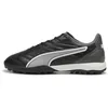 Image de PUMA King PRO TT Chaussures de football unisexe - adulte - Noir White-Cool Dark Gray, 43 EU, Puma Black Puma White Cool Dark Gray, 43 EU