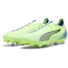 Image de PUMA Chaussures de football Ultra 5 Pro Fg/Ag unisexes, Fizzy PUMA Blanc Bluemazing, 46.5 EU