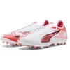 Image de PUMA Chaussures de football Ultra 5 Match Mg unisexes, Puma PUMA blanche, noire, rouge éclatante, 39 EU