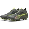 Image de PUMA Chaussures de football Ultra 5 Match+ FG WN pour femme, argent vieilli mat, jaune alerte vieilli, pointure 42, Argent vieilli mat Jaune Alert PUMA Aged Silver, 43 EU