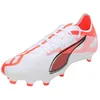 Image de PUMA Chaussures de football unisexe Ultra 5 Match Fg/Ag, Puma PUMA blanche, noire, rouge éclatante, 46 EU