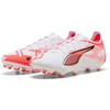 Image de PUMA Chaussures de football unisexe Ultra 5 Pro Fg/Ag, Puma PUMA blanche, noire, rouge éclatante, 40 EU