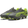 Image de PUMA Ultra 5 Play FG Chaussures de football unisexes, argent vieilli, argenté mat/jaune alerte, pointure 43 EU, Argent vieilli mat Jaune Alert PUMA Aged Silver, 44 EU