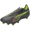 Image de PUMA Chaussures de football unisexe Ultra 5 Match Fg/Ag, Argent vieilli mat Jaune Alert PUMA Aged Silver, 39 EU