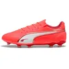Image de PUMA Chaussures de football unisexe King Match FG/AG, rouge éclatant, blanc/rouge feu, 41 EU, PUMA rouge lumineux blanc rouge feu, 41 EU