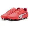 Image de PUMA Chaussures de football King Match Fg/Ag Jr unisexes pour enfants, PUMA rouge lumineux blanc rouge feu, 4 UK