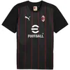 Image de A.C. Milan T-shirt Prematch pour adulte de football et d'entraînement à manches courtes avec logo AC Milan et Puma produit officiel, unisexe, Noir, XS